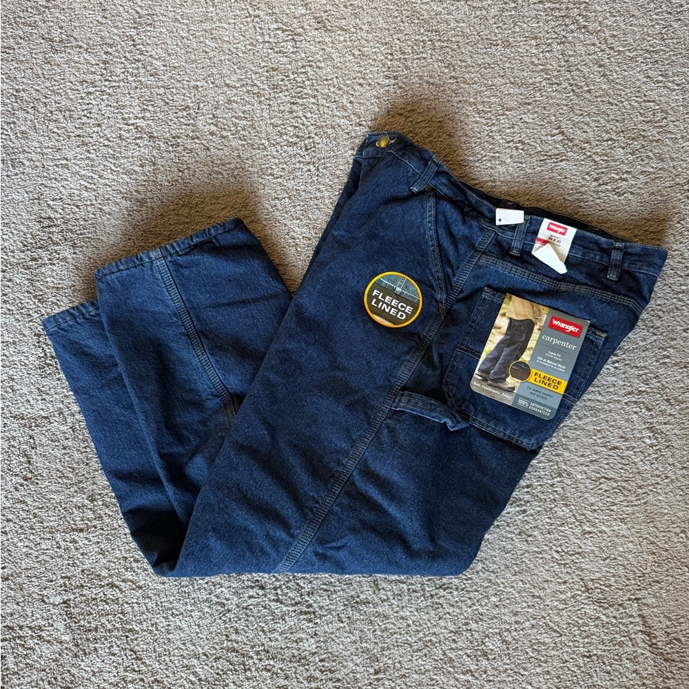 Wrangler Men's Dark Blue Relaxed Jeans